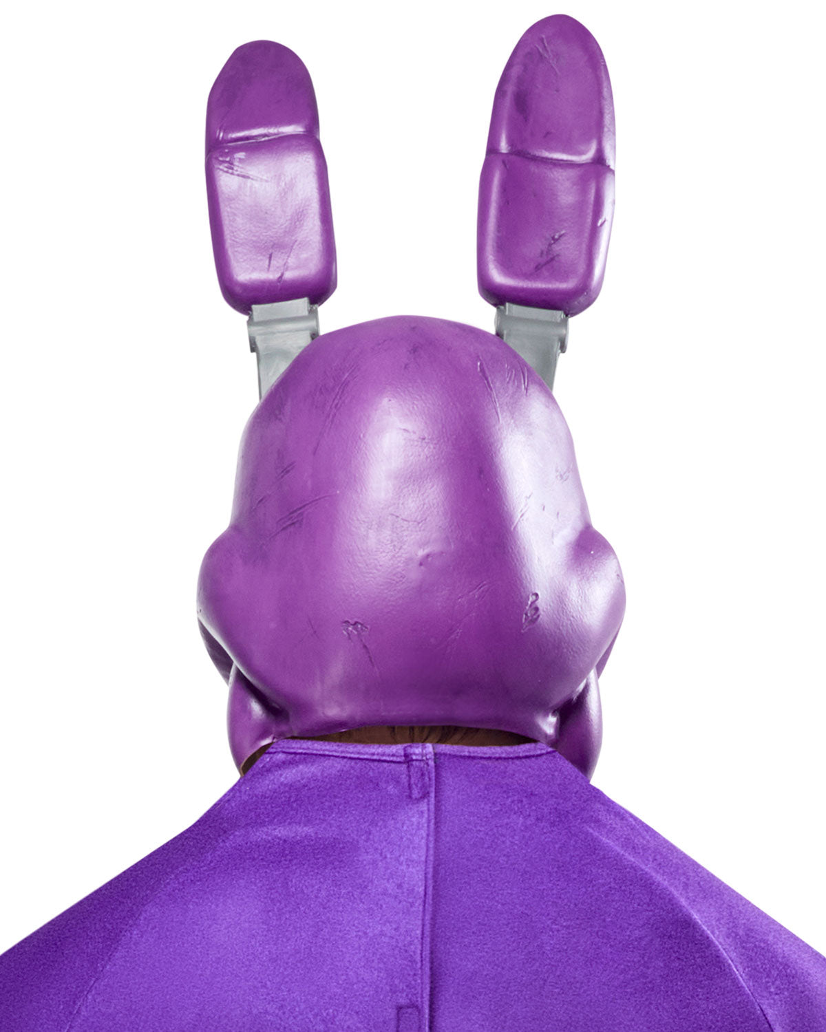 Purple bunny costume with ears on a white background