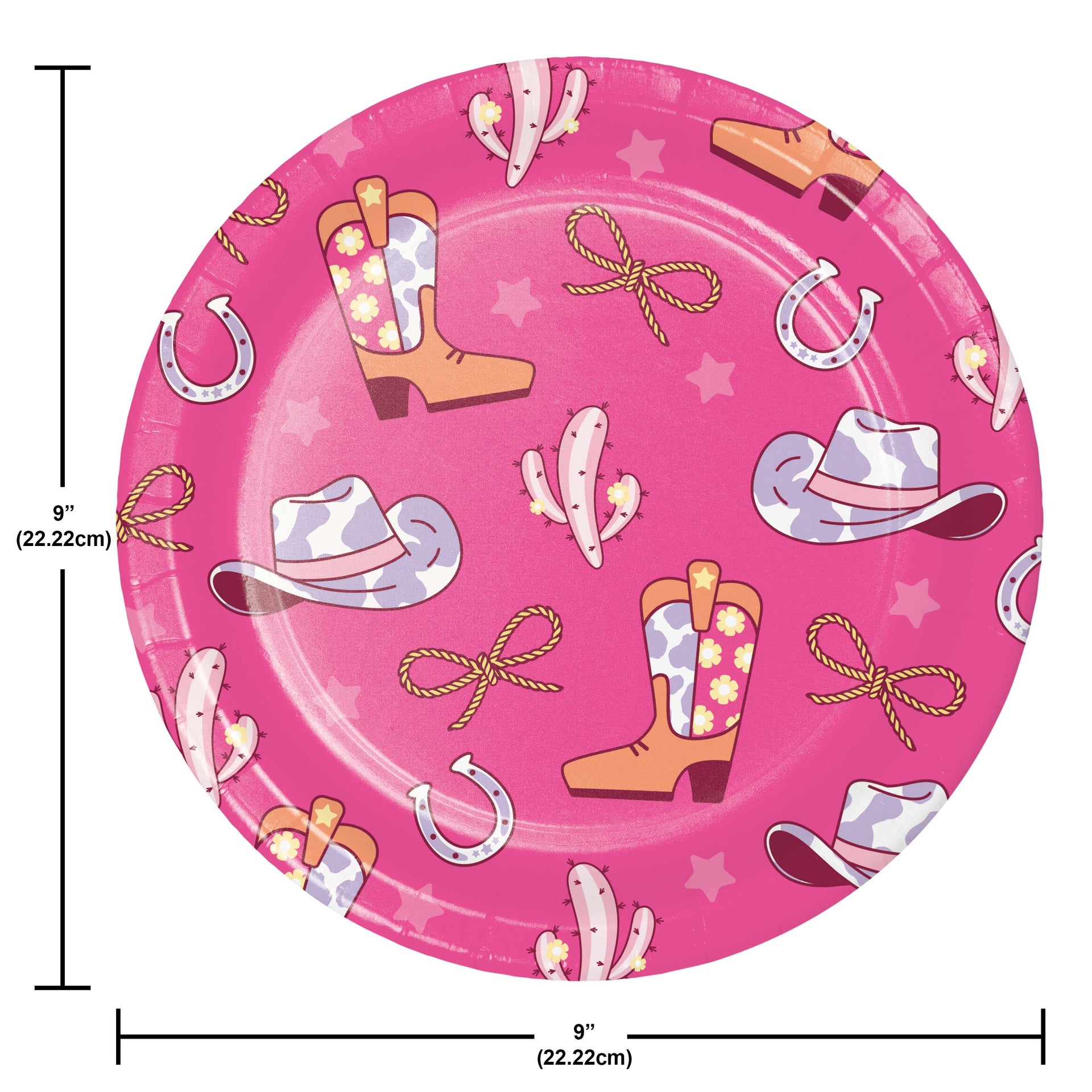 Boots & Bows 9in Paper Plates 8ct