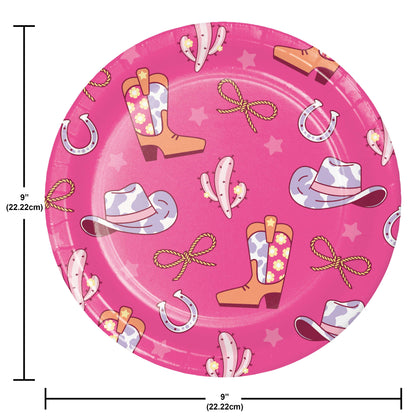 Boots & Bows 9in Paper Plates 8ct