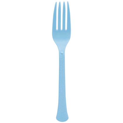 New Pastel Blue Plastic Forks 20ct | Solids