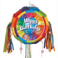 Brilliant Birthday Drum Pull Pop Out Pinata