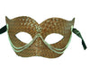 Brown Faux Leather Mask With Chain