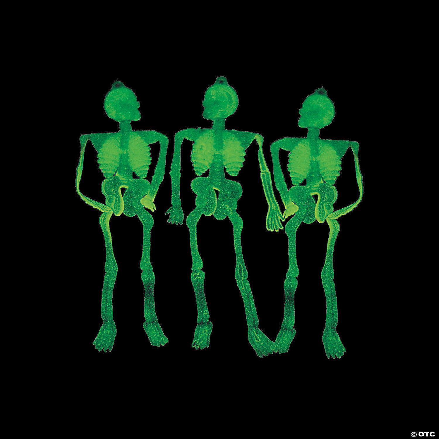 Bulk Glow-in-the-Dark Sticky Skeletons 144pc