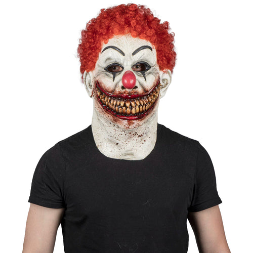 Burger's Clown Possessed Latex Mask with Neck