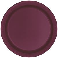 Burgundy 7in Paper Plates 20ct | Solids