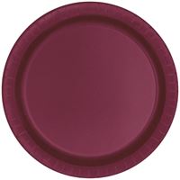 Burgundy Paper 10in Dinner Plates 20ct | Solids