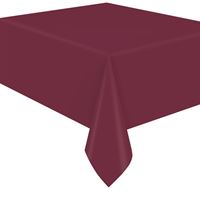 Burgundy Plastic Rectangle Table Cover | Solids