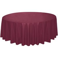 Burgundy Plastic Round Table Cover | Solids