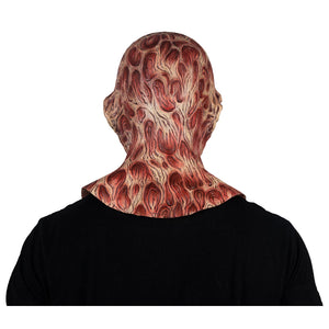 Burned Man Latex Mask With Neck
