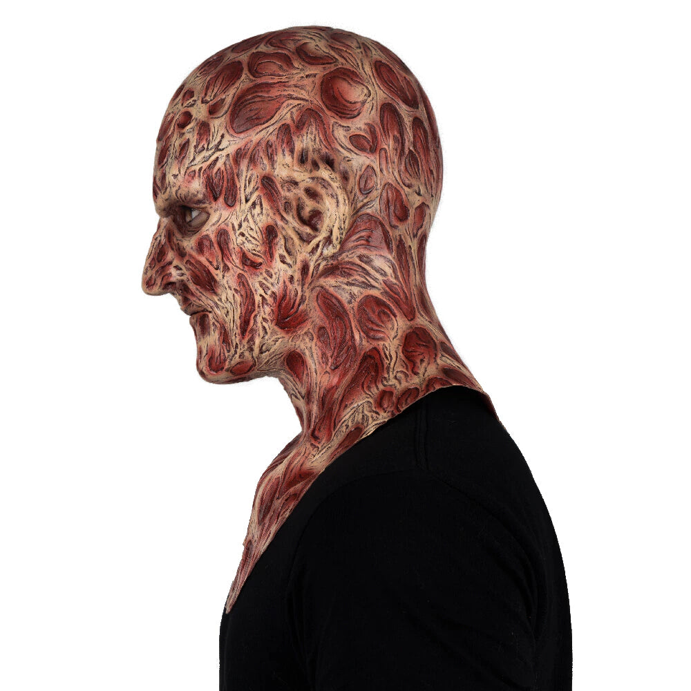 Burned Man Latex Mask With Neck