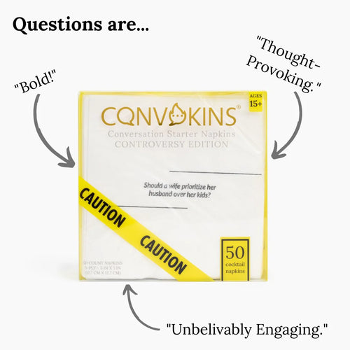 CONVOKINS® Controversy Edition Conversation Starter Cocktail Napkins