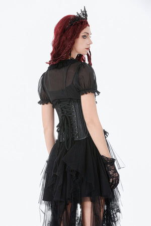 Dark Metal Boned Waist Corset
