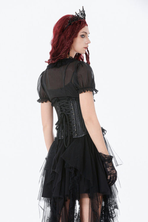 Dark Metal Boned Waist Corset