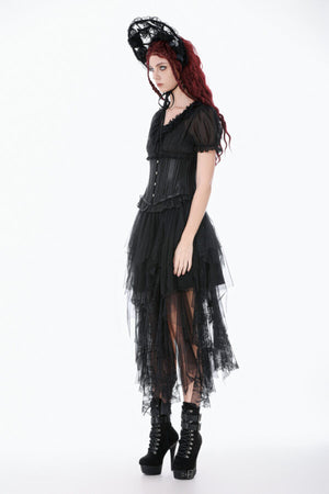 Dark Metal Boned Waist Corset