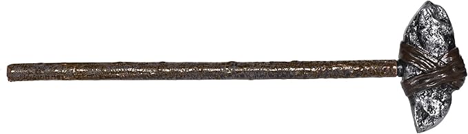 Decorative metal object with a textured handle and ornate top on a white background