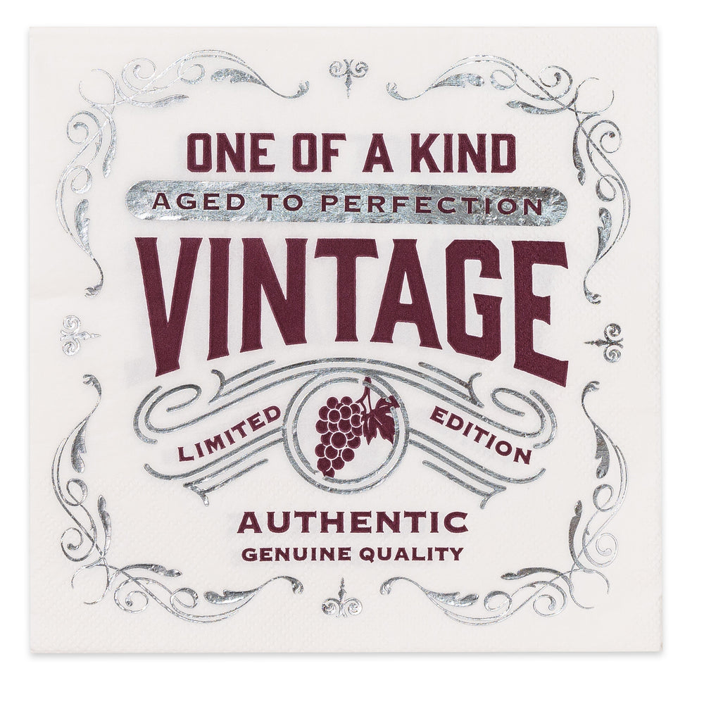 Vintage-style label with decorative text and graphics on a white background