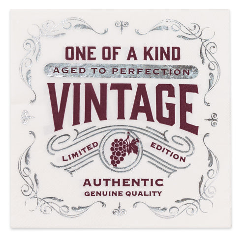 Vintage-style label with decorative text and graphics on a white background
