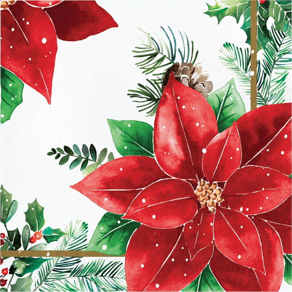 Christmas Blossom Lunch Napkins 16ct