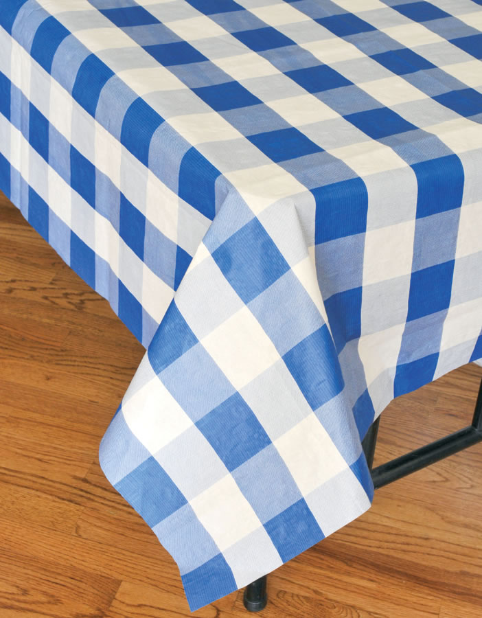 Classic Plaid – Tablecover Blue and White 54″ x 108″