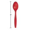 Classic Red Plastic Spoons 24ct | Solids
