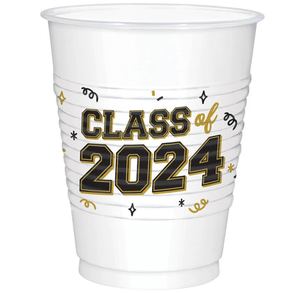 Class of 2024 Printed Plastic Cups 25ct