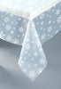 Clear Snowflake Plastic Table Cover 