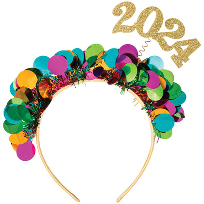 Colorful Confetti 2024 Metallic Headband