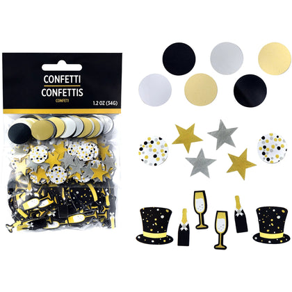 Confetti Value Pack - Black, Silver, Gold