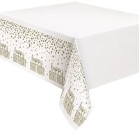 Confetti Gold Birthday Plastic Table Cover  54