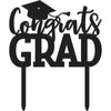 Congrats Grad Cake Topper | Black