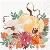 Cozy Pumpkin Beverage Napkins  16ct
