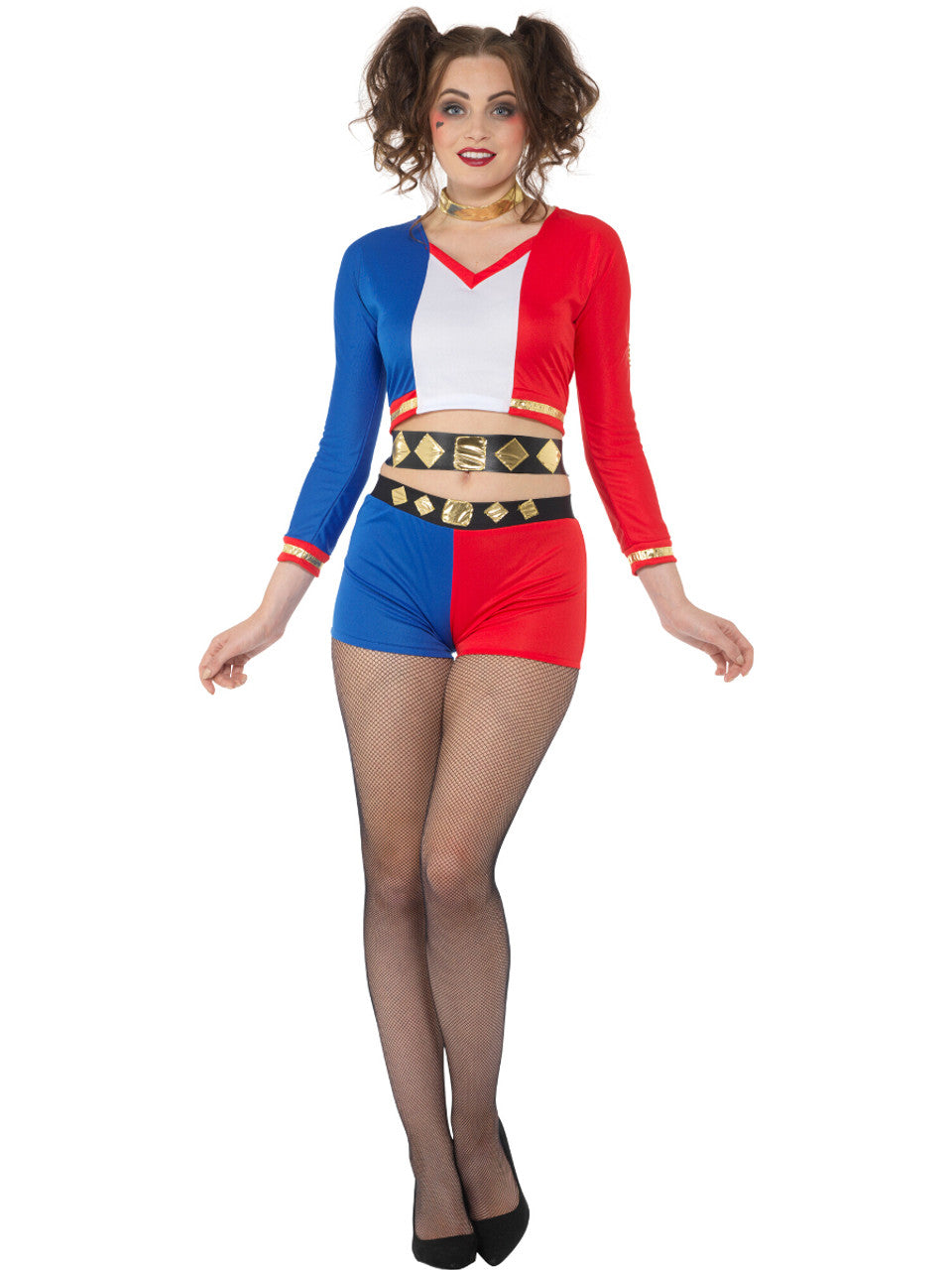 Crazy Rebel Clown Girl Women's Costume