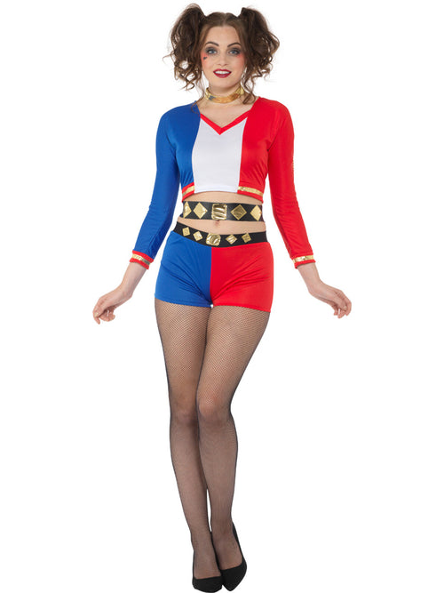 Crazy Rebel Clown Girl Women's Costume