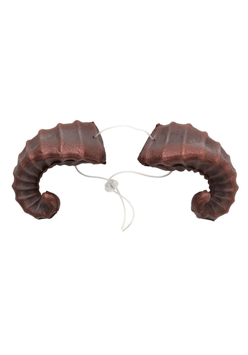 brown Curled Dragon Horns