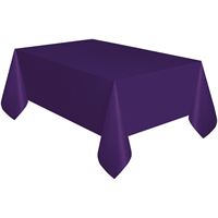 Deep Purple Solid Rectangular Plastic Table Cover  54