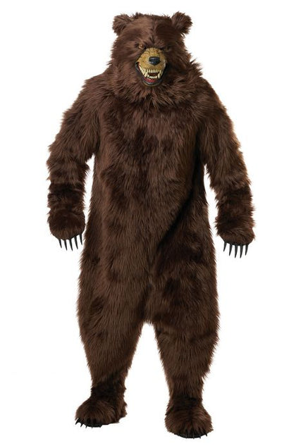 Brown bear costume on a white background