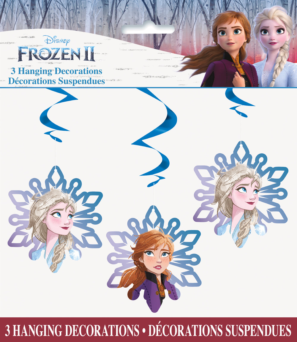 Disney Frozen 2 Hanging Swirl Decorations 26"  3ct