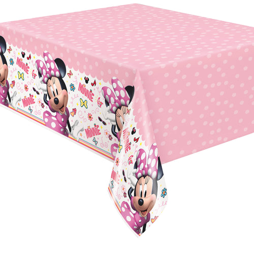 Disney Iconic Minnie Mouse Rectangular Plastic Table Cover  54" x 84"