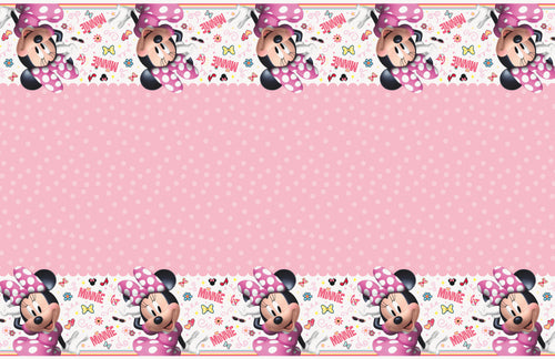 Disney Iconic Minnie Mouse Rectangular Plastic Table Cover  54" x 84"