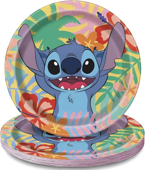 Disney Stitch Round 7" Dessert Plates  8ct
