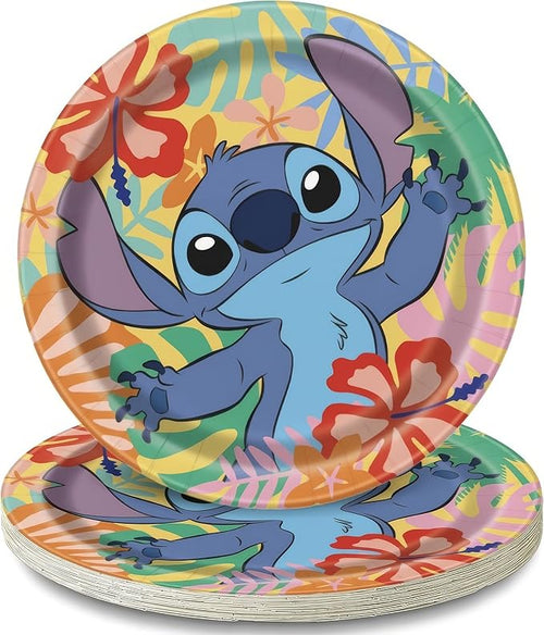 Disney Stitch Round 9" Dinner Plates  8ct