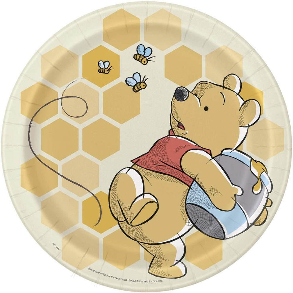 Disney Winnie the Pooh Round 9" Dinner Plates  8ct