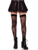Dotted Net Skull Thigh Highs