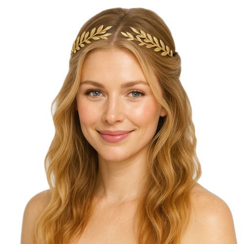 Double Branch Gold Laurel Headband