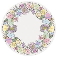 Decorative plate with pastel-colored floral design