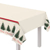 Elegant Evergreen Plastic Table Cover