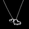 Mom Double Heart Necklace