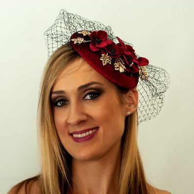 Fascinator Burgundy