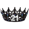 Black tiara with '21' in the center on a white background
