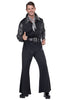 Man wearing a black outfit with a belt and gloves, giving a thumbs-up on a white background